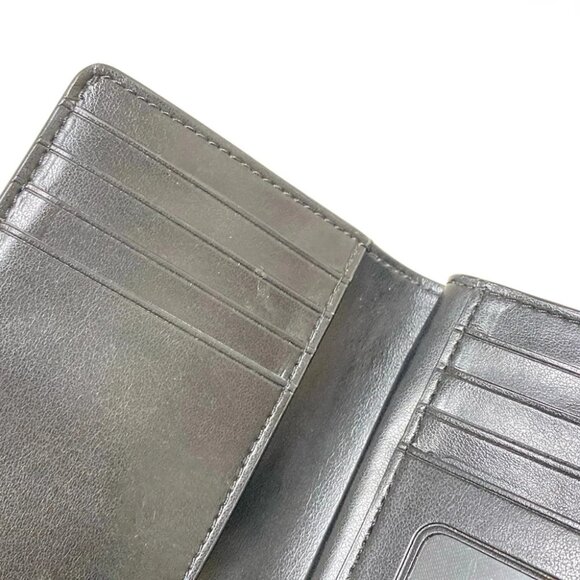 COACH Signature F23553 Dark Brown Black PVC Leather - Bifold Wallet - Picture 8 of 9